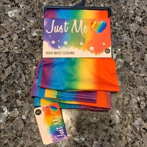 ❤️🎁NWT Rainbow High Waist Legging Size Small/Medium Multicolor Rainbow Halloween
